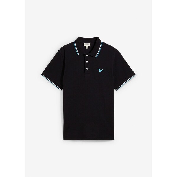 bonprix Polo tričko z piké, z čistej bio bavlny, farba čierna 45029224
