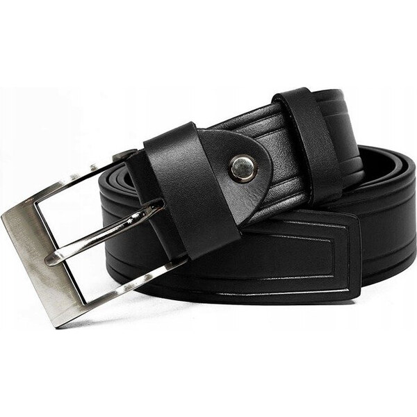 ROVICKY Čierny kožený opasok PRS-05-BGE 88-103 57540016