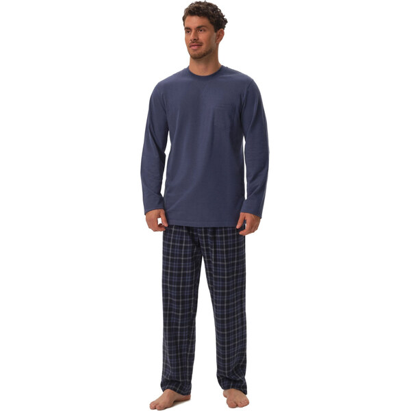 Pánske pyžamo 41913 Herb light blue - HENDERSON 61695088