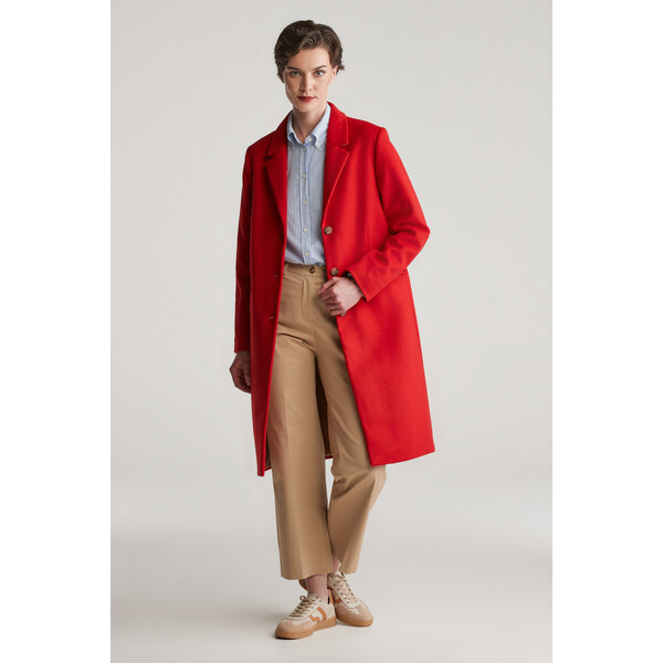 KABÁT GANT CLASSIC TAILORED WOOL COAT RUBY RED 57279680
