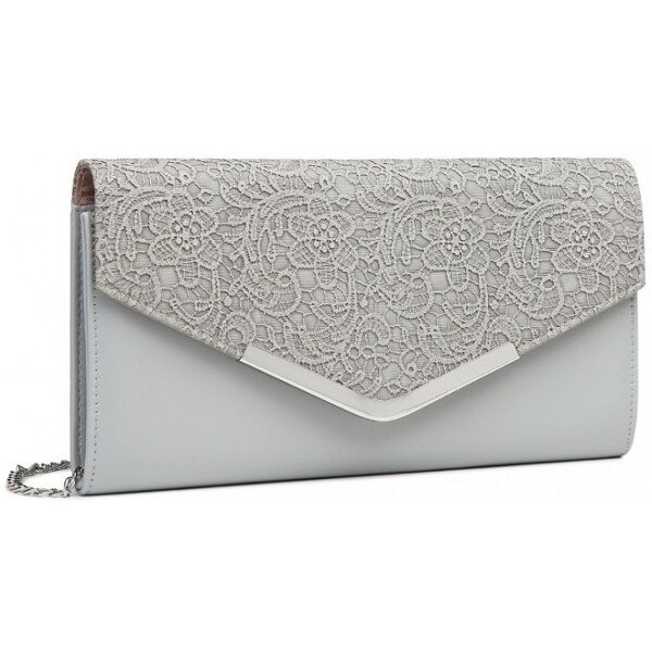 Konofactory Sivá zdobená spoločenská kabelka Gretchen 59091317