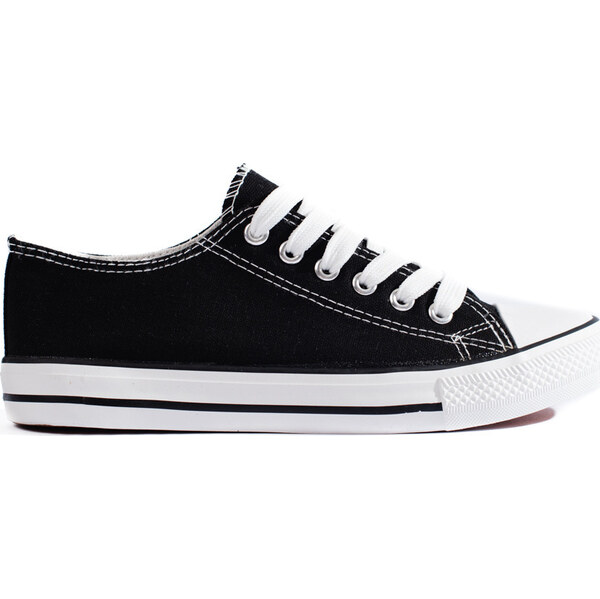 SHELOVET Klasické čierne tenisky YM1-3B 66148214