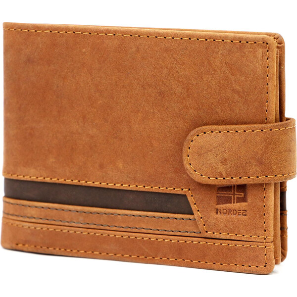 Pánska kožená peňaženka Nordee hnědá KZ54404 62179294