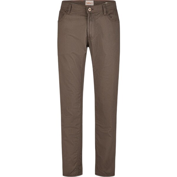 Pánske hnedé nohavice saténová bavlna HATTRIC modern fit 61703930