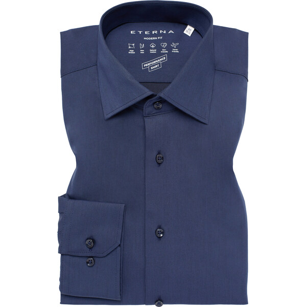 Strečová modrá košeľa ETERNA Modern Fit s nežehlivou úpravou 61898868