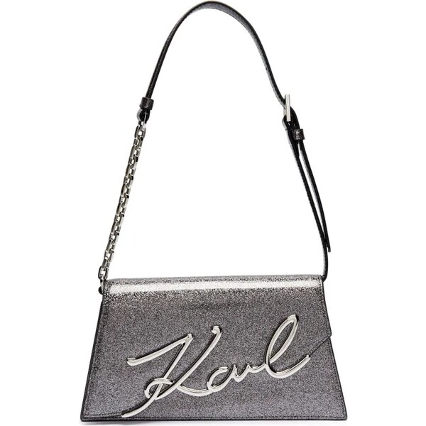 Karl Lagerfeld Kožená kabelka na rameno K/SIGNATURE 2.0 61612211