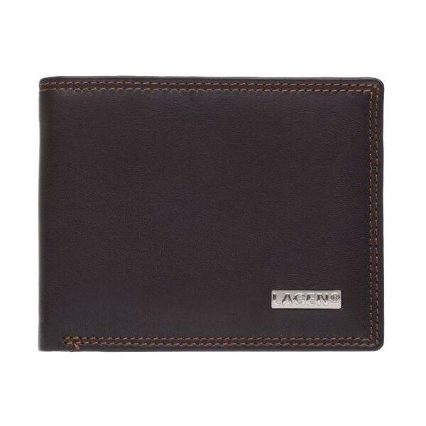 Pánska kožená peňaženka LAGEN LG-1789 - HNEDÁ - BRN 36122540