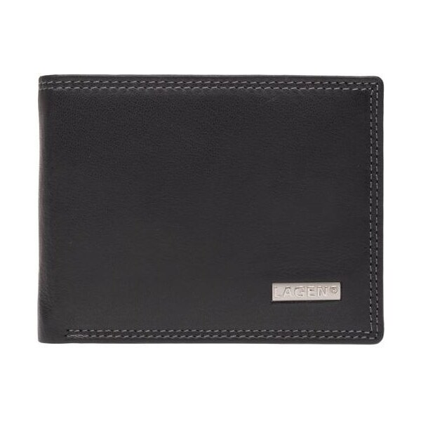Pánska kožená peňaženka LAGEN LG-1789 - ČIERNA - BLK 36122541