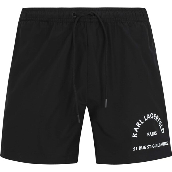 Karl Lagerfeld Plavecké šortky čierna / biela 62184129