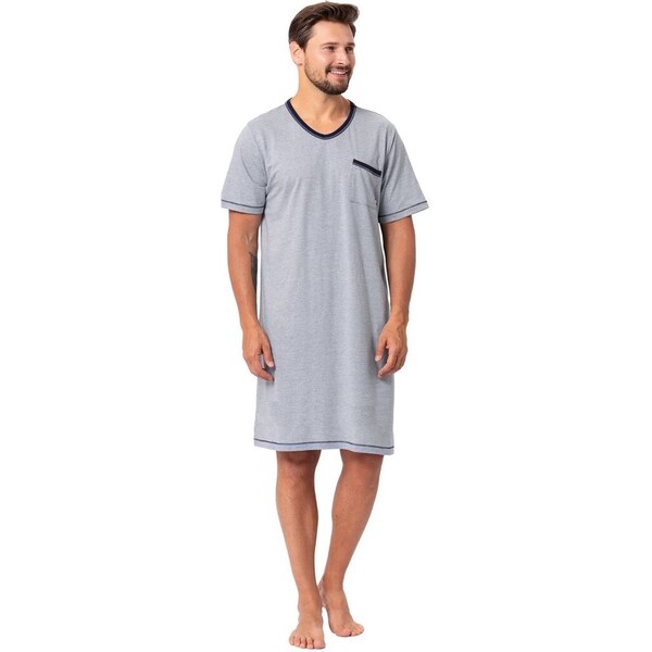 Hotberg Pánska nočná košeľa Baltazar Blue s vreckom 53241055