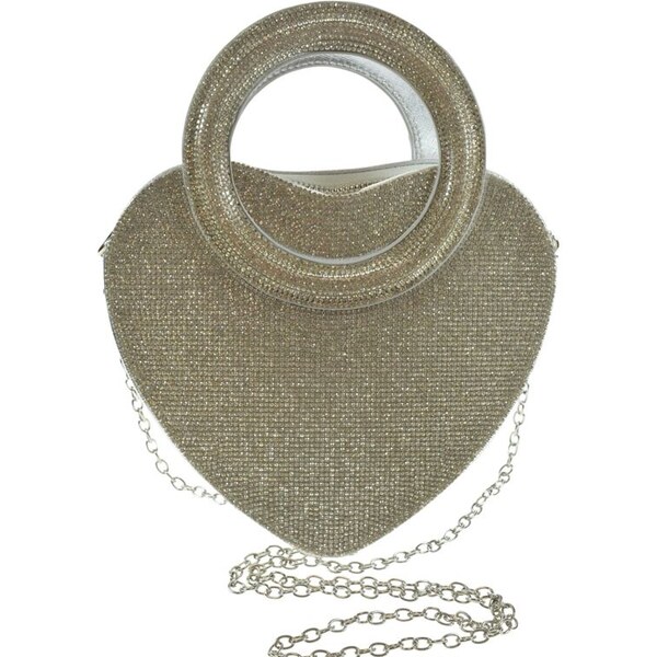 JOHN-C Strieborná luxusná spoločenská kabelka LINDA 61730225