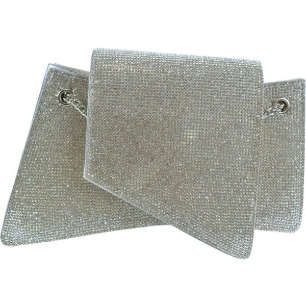 JOHN-C Strieborná luxusná spoločenská kabelka KELLY 61730227