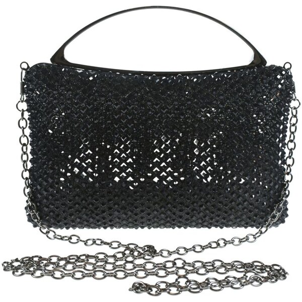 JOHN-C Čierna luxusná spoločenská kabelka GLORIA 61730234