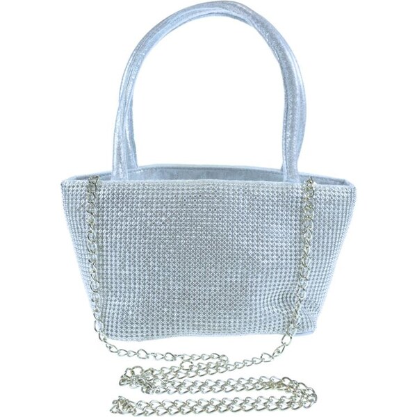 JOHN-C Strieborná luxusná spoločenská kabelka ALIE 61730251