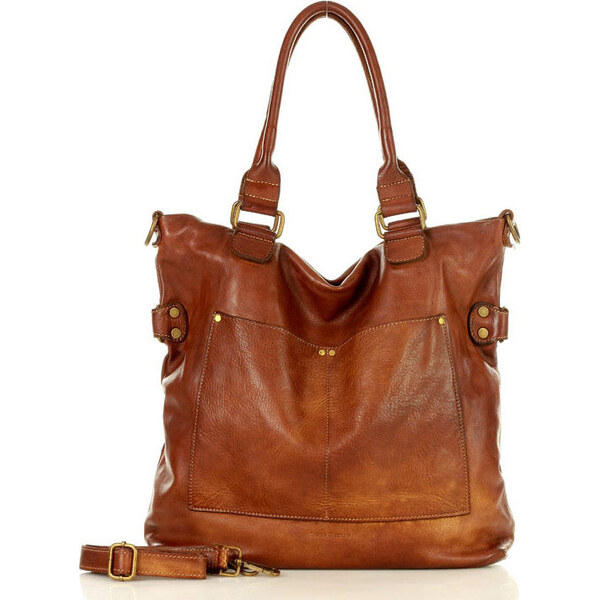 Hnedá kožená kabelka MARCO MAZZINI v7l 18071936