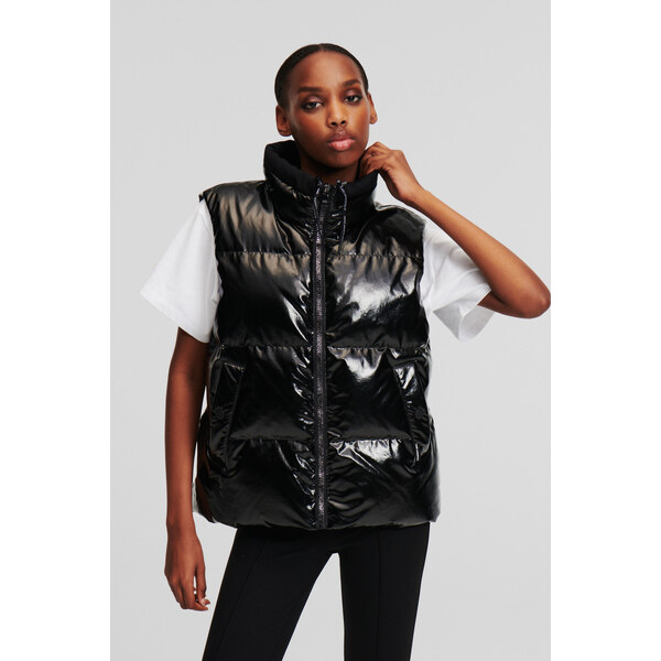 VESTA KARL LAGERFELD BRANDED ZIP PADDED VEST 55485114
