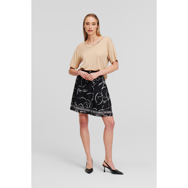SUKŇA KARL LAGERFELD PLEATED PRINT MINI SKIRT 55591147