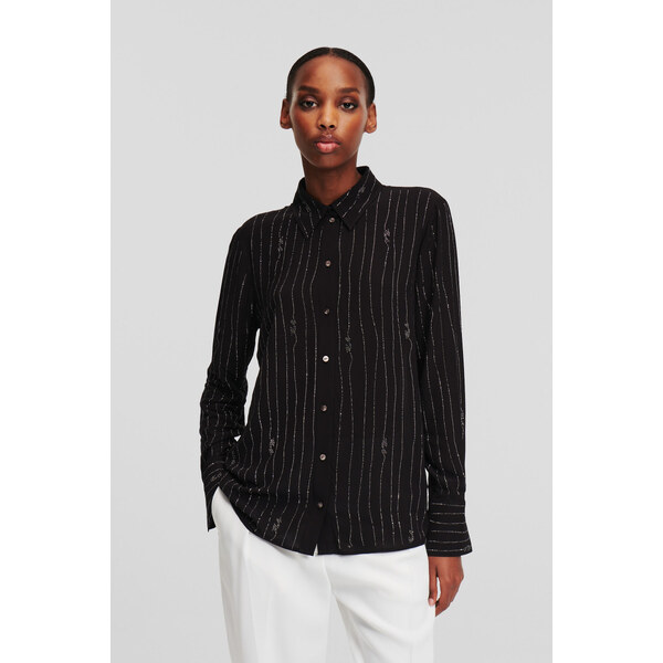 KOŠEĽA KARL LAGERFELD RHINESTONE STRIPE SHIRT 55591171