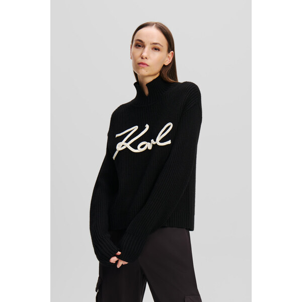 ROLÁK KARL LAGERFELD SOUTACHE SIGNATURE CHUNKY KNIT 57726959