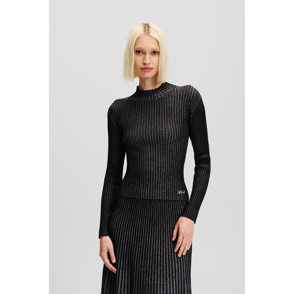 SVETER KARL LAGERFELD LUREX KNIT TOP 57726964