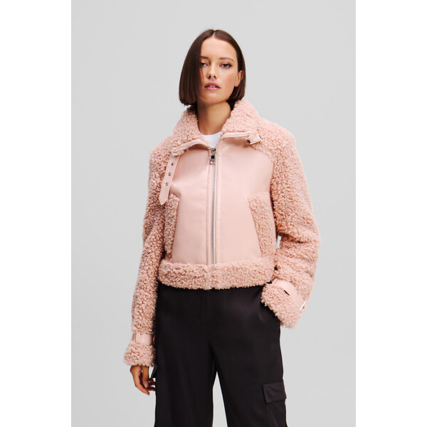 BUNDA KARL LAGERFELD FAUX SHEARLING JACKET 60519365