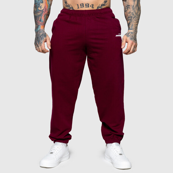 Oversized tepláky Iron Aesthetics Relaxed, bordové 62464814