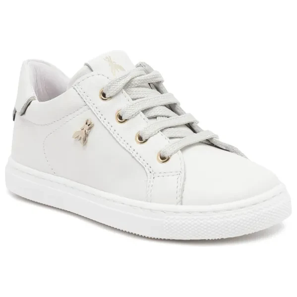Patrizia Pepe Kožené sneakersy OFFWHITE/PLATINO VITELLO 50336435