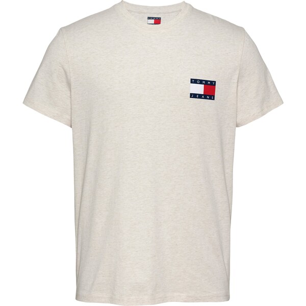 Tommy Jeans Tričko ESSENTIAL béžová melírovaná / námornícka modrá / 61742204