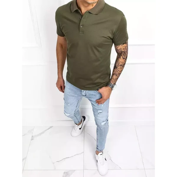 Pánske polo tričko zelené Dstreet 65388486