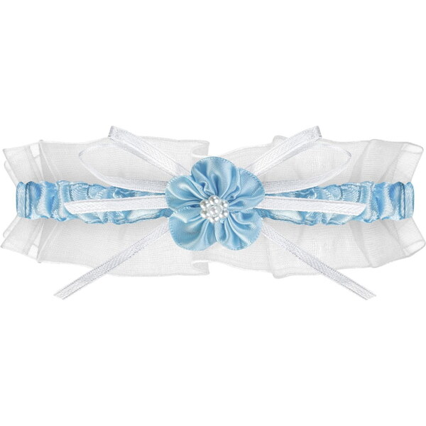 Svadobný podväzok bielo-modrý HELSINKI PW-33 Julimex 61703427