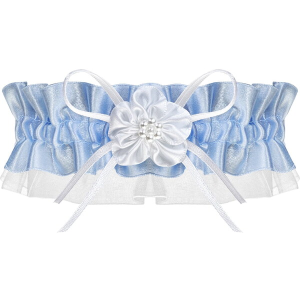 Svadobný podväzok bielo-modrý DUBLIN PW-31 Julimex 61703428