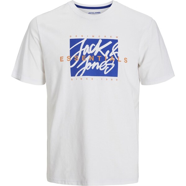 JACK & JONES Tričko JJColton modrá / oranžová / biela 61947744
