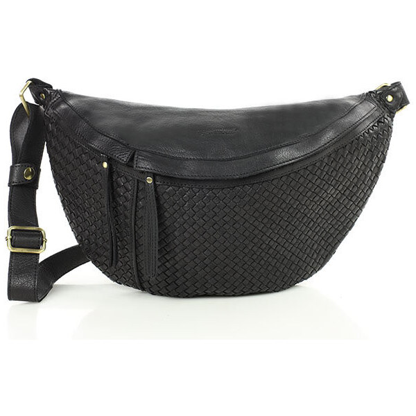 MARCO MAZZINI Kožená crossbody kabelka | čierna VS6f 61749246