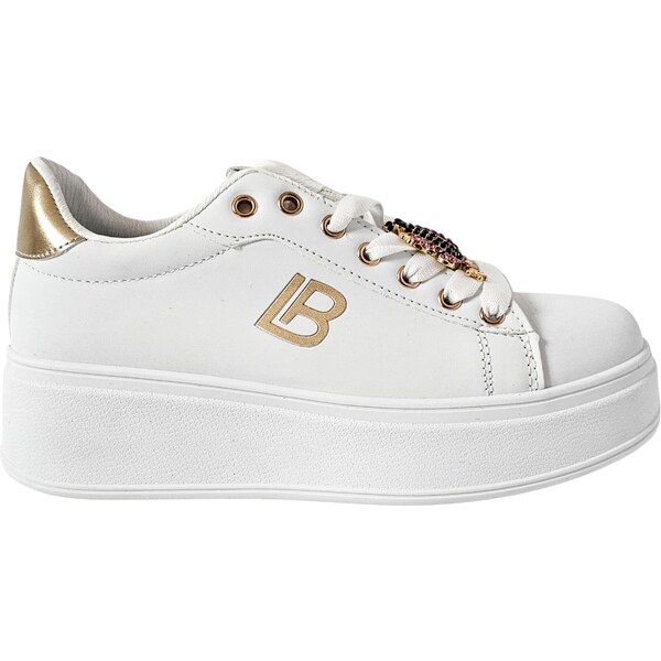 Biele Tenisky Laura Biagiotti Calf White Gold 61752256