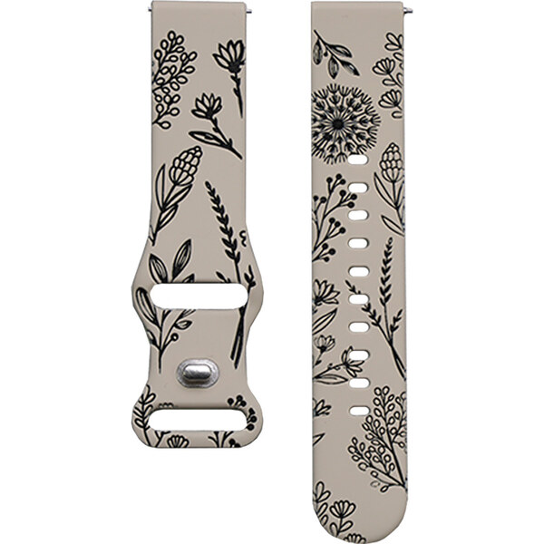 Madvell Silikónový remienok Púpava béžová s čiernou 20mm 61779621