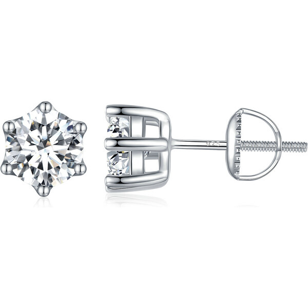 Ligot Strieborné náušnice so zirkónom na skrutku 60142445