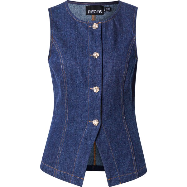 PIECES Vesta PCFABIA modrá denim 63219871