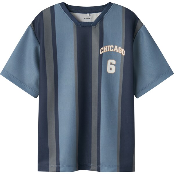 NAME IT Tričko NKMBible námornícka modrá / sivá / čadičová / biela 61984221
