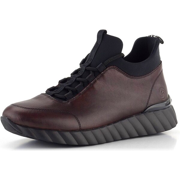 Remonte šnurovacia nízka členková obuv vínová Cerise/Schwarz D5977-35 61761762