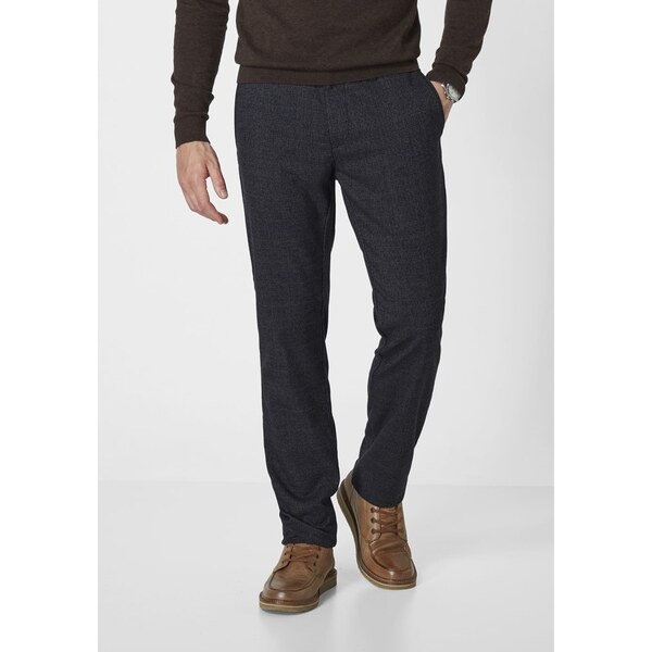 Pánske elastické antracitové nohavice s károm RED POINT modern fit 61779607