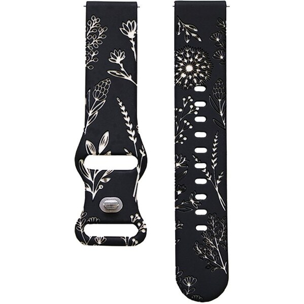 Madvell Silikónový remienok Púpava čierna s bielou 20mm 61779625