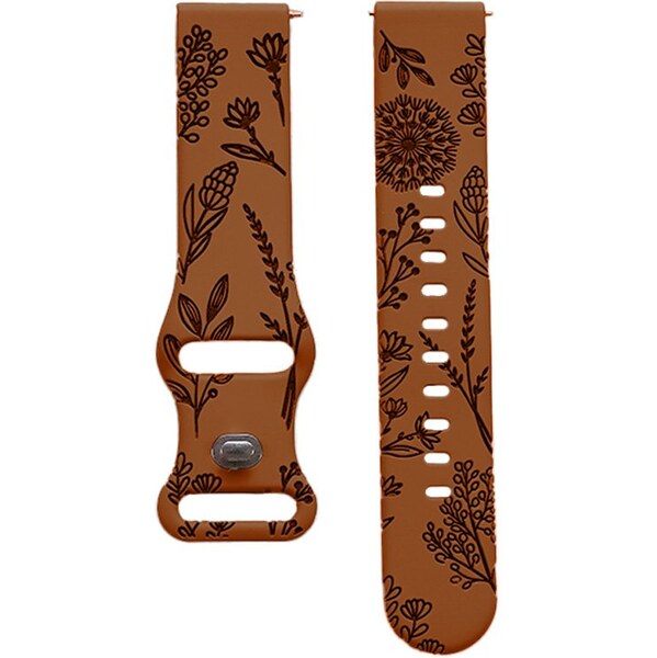 Madvell Silikónový remienok Púpava karamelová s čiernou 20mm 61779627