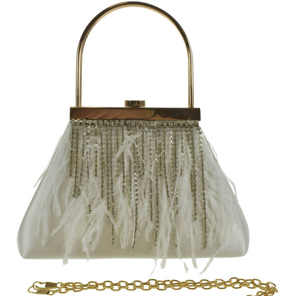 JOHN-C Biela luxusná spoločenská kabelka NICKY 61787571