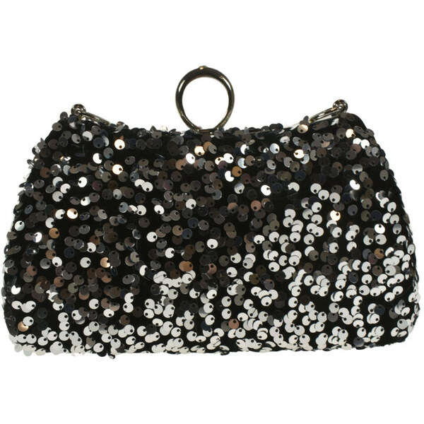 JOHN-C Čierno-strieborná luxusná spoločenská kabelka ANNIE 61787585