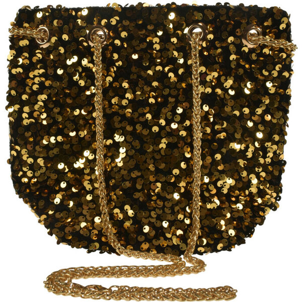 JOHN-C Čierno-zlatá luxusná spoločenská kabelka STEFANIE 61787586