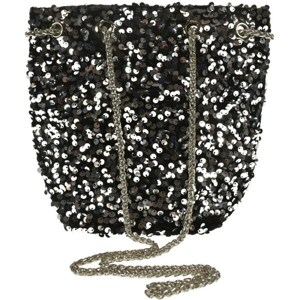 JOHN-C Čierno-strieborná luxusná spoločenská kabelka STEFANIE 61787587