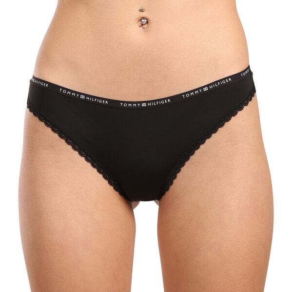 3PACK dámske tangá Tommy Hilfiger čierná (UW0UW05882 0V2) 61788319