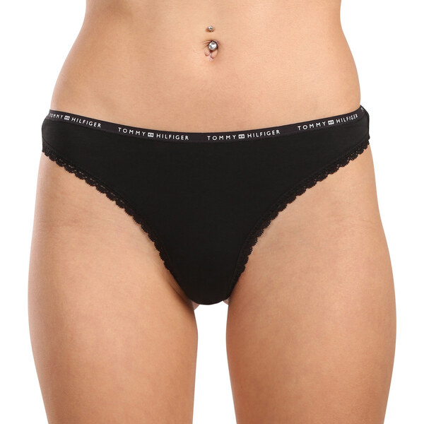 3PACK dámske tangá Tommy Hilfiger čierná (UW0UW05954 0V2) 61788318