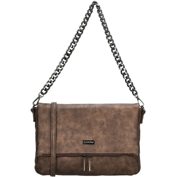 Charm London Hnedá crossbody kabelka s retiazkou Elysia 61880836