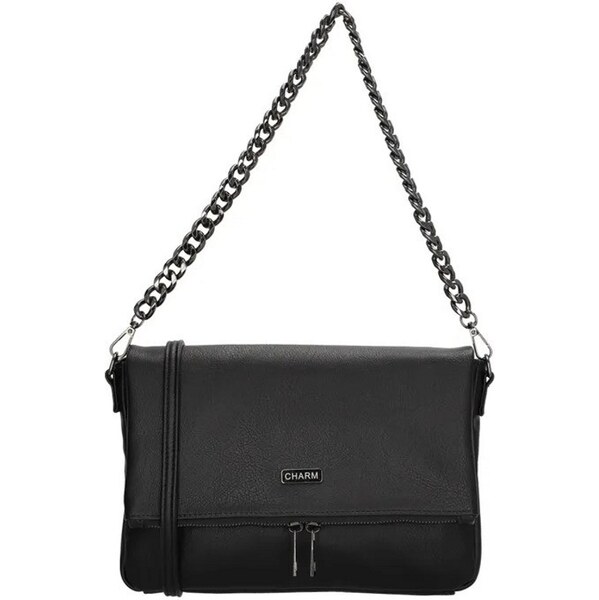 Charm London Čierna crossbody kabelka s retiazkou Elysia 61880834